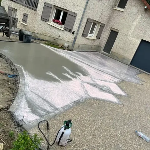 creation cour beton 78 vaux sur seine